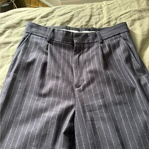 Reigning Champ Relaxed Pleated Wool/Cashmere Pinstripe Pants